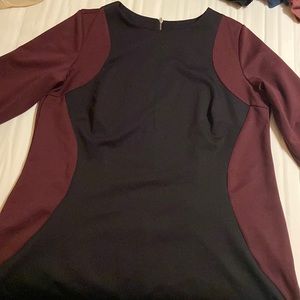 Plus size 18 Lane Bryant Colorblock Curve Hugging Bodycon Sheath Dress